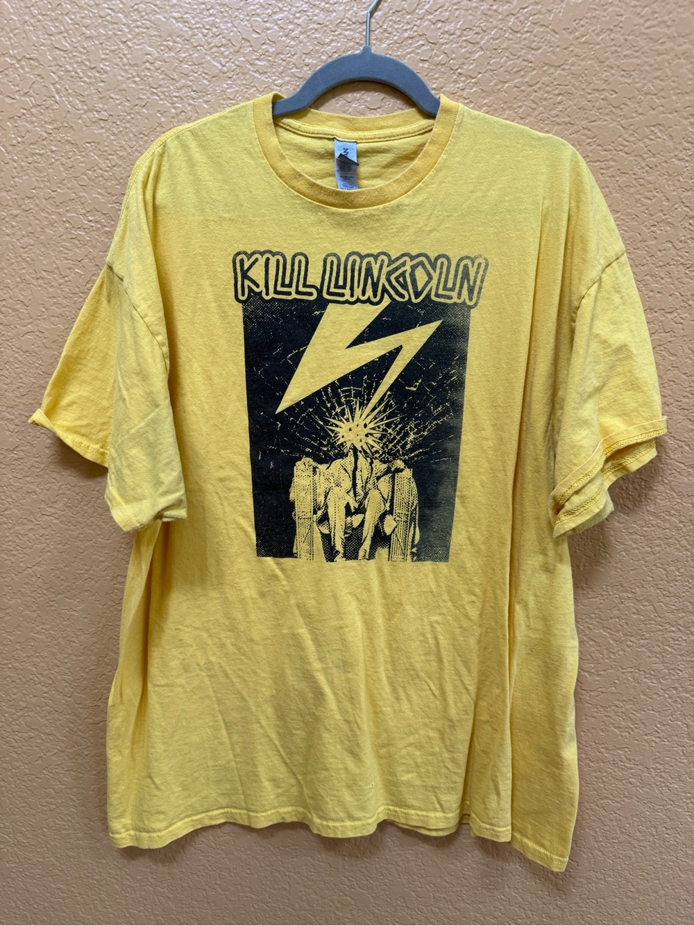 Kill Lincoln Yellow Graphic Tee - Band Print - 2XL